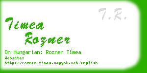 timea rozner business card